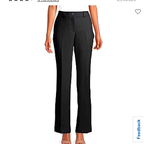 NWT Worthington Women's Curvy Fit Perfect Trouser in Black- Size 8 - Picture 1 of 9